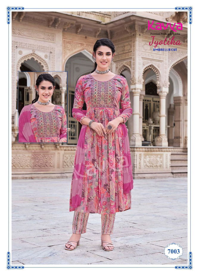 Jyotika Vol 7 By Kavya Capsule Foil Printed Kurti With Bottom Dupatta Wholesale Price In Surat